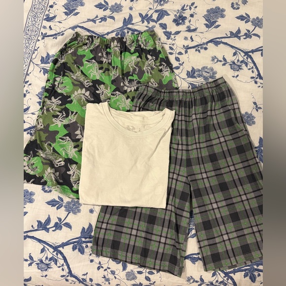 Up Late Other - Bundle for $5! Boys’ Dinosaur, Plaid Pajama Bottoms, Shorts, White Undershirt